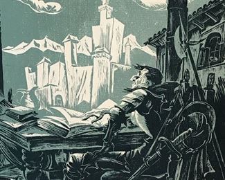 HANS A MUELLER Signed Woodcut Print