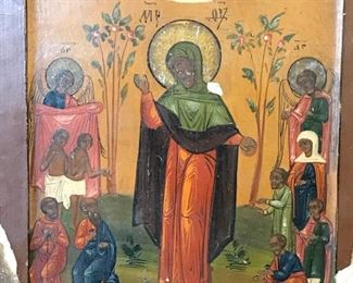 Russian Christian Iconography Artwork Wood Panel