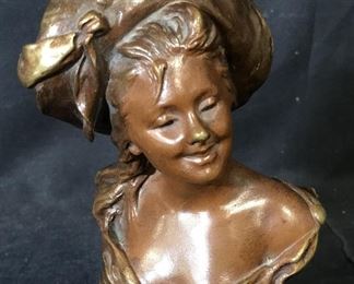 Vander Straeten Painted Bronze Miniature Bust