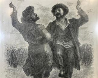 TULLY FILMUS Signed Dancing Men AP Lithograph