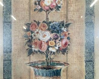 Victorian Topiary Offset Lithograph Artwork