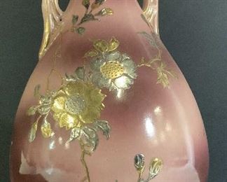 Floral Amethyst Ombré Porcelain Tabletop Vase