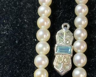 Lot 2pc Vintage Pearl Strand Necklace W clasp