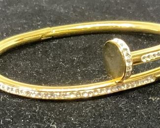 Curled Nail Form Bracelet, In Style of CARTIER