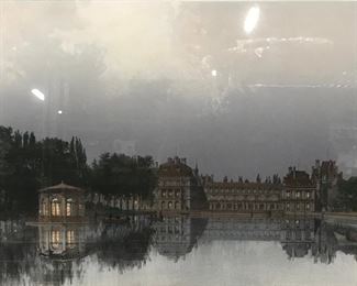 Château Ed Fontainebleau Lithograph