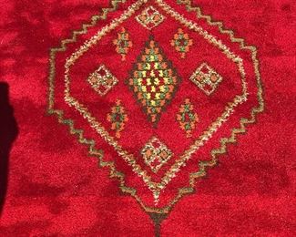 Vintage Handmade Wool Pile Rug