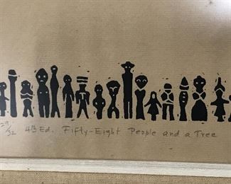 JOAN DREW Signed Ltd Ed Wood Block Print 1968