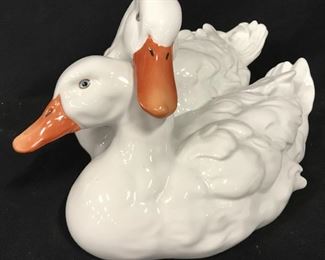 HEREND Trademarked Ceramic Ducks Figural, Hungary