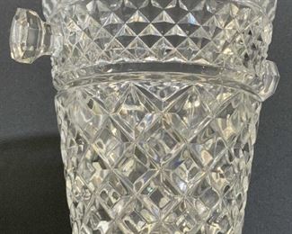 Clear Cut Crystal Ice Bucket
