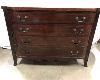 Genuine Mahogany 4 Drawer Dresser