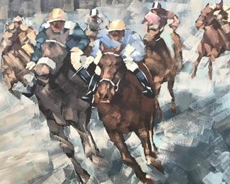 Lee Reynolds Signed Oversized Oil Painting Canvas