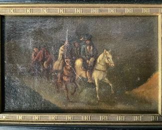 Oil Painting, Men Riding Horses