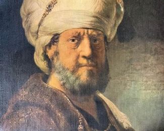 REMBRANDT Man in Oriental Dress Offset Lithograph