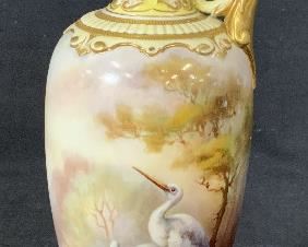 Antique ROYAL WORCESTER Porcelain Pitcher