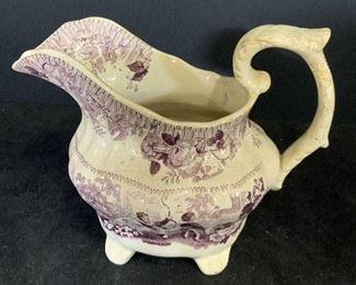 Trademarked Vintage Porcelain Footed Cream Pitcher