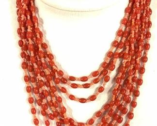 Glass Bead Multi Strand Fashion Necklace,Jewelry