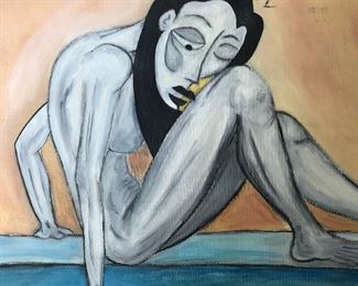 Berman Signed Oil on Canvas