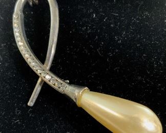 Retro PEARLESCENT ART NOUVEAU Brooch, Jewelry