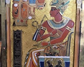 Vintage Egyptian Style Metal Art
