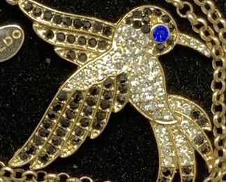 ALDO Hummingbird Rhinestone Pendant Necklace
