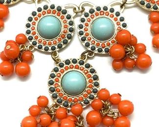 Costume Cabochon Cable Chain Necklace, Jewelry