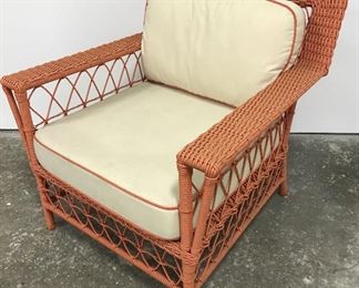Vintage Woven Peach Toned Chair