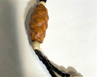 PINECONE BEADED ARTISANAL NECKLACE Jewelry