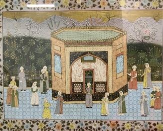 Indian Acrylic Painting on Fabric, Artwork