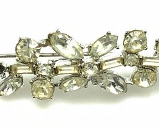 H. POMERANTZ RHINESTONE Nouveau Brooch, Jewelry