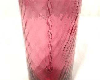 Art Glass Cranberry Glass Heart Vase