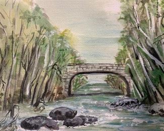 ZION YAKAR Signed Watercolor Painting