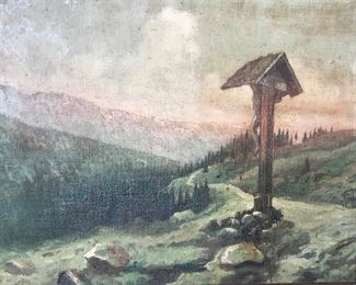 Oil on Canvas Landscape Painting, Artwork