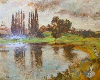 Signed Oil Painting 1968, Landscape Artwork