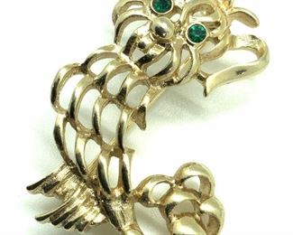 AVON Pierced Metal Shih Tzu Dog Brooch, Jewelry