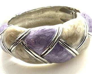 MARBLED ENAMEL Cocktail Bangle Bracelet,Jewelry