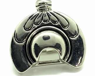 Silver Tone Etched Metal Belt Buckle Wearable acc