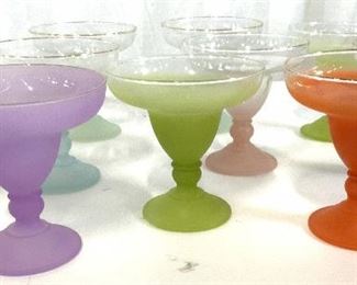 Set 11 Retro COLORFUL BLENDO Cocktail Glasses