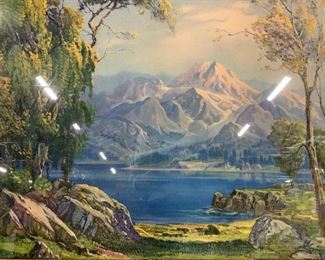 TRAUSON SAURE Landscape Offset Lithograph