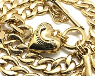 JUICY COUTURE Curb Chain Heart Necklace, Jewelry