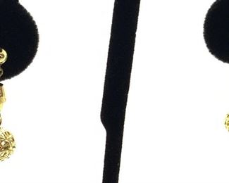 Filigree Sphere Dangle Pierced Earrings, Jewelry