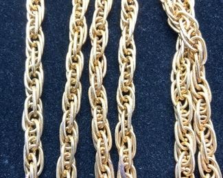 Oval Link Chain Opera Length Necklace Jewelry