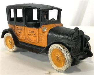 Vintage Metal Toy Taxi Cab Car
