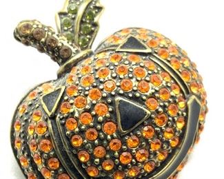 HEIDI DAUS Crystal Jack O‘ Lantern Brooch, Jewelry