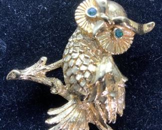 MONET OWL FASHION BROOCH, Jewelry