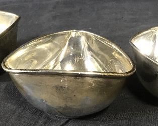 Lot 3 Metal Bowls, tableware