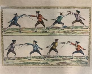 ROBERT BENARD Fencing Engraving Artwork