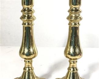 HARVIN Pair Brass Tabletop Decor Candlesticks