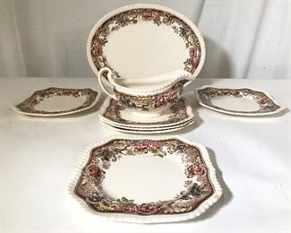 8pcs DEVONSHIRE JOHNSON BROS Partial Porcelain Set