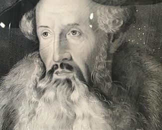 German Black & White Lithograph