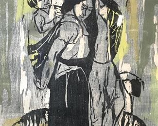 Signed Multilayered Woodcut Print